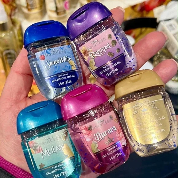 BBW Disney Princess Hand Sanitizer Set of 5 NEW - Picture 2 of 2
